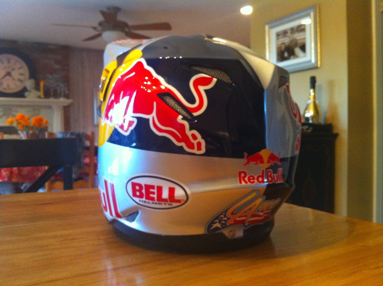 2011 Bell Helmet M9 Red Bull Painted Lance Coury